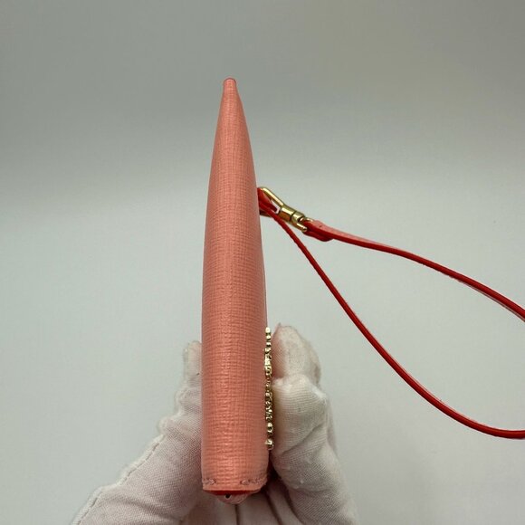 Kate Spade KL624 Devin Pop Trim Card Case Wristlet Setting Sun Saffiano Leather - Picture 8 of 15